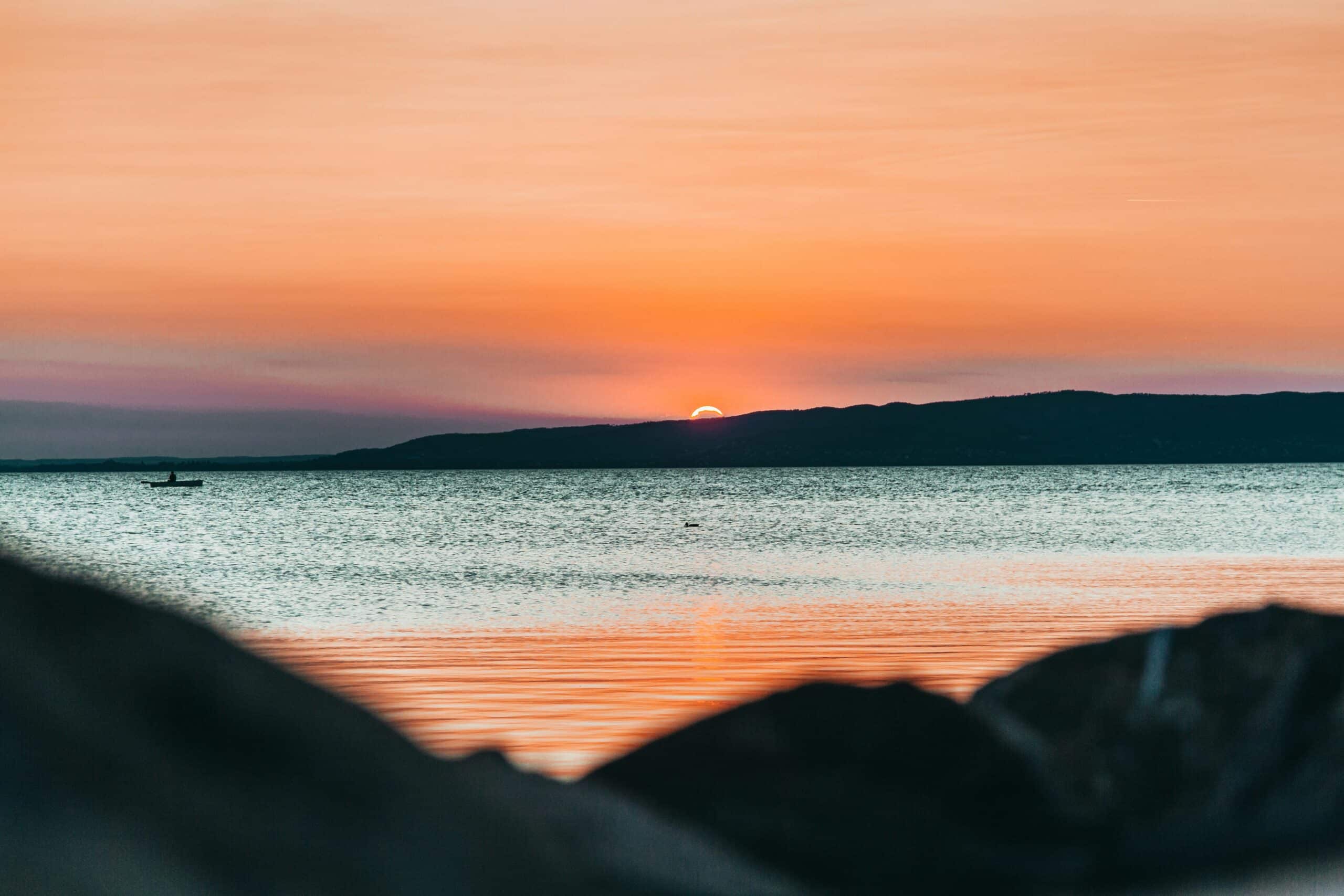 Balatoni naplemente Keszthelynél